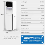 UV Self Cleaning Water Dispenser Cooler - Bottom Load with 3 Temperatures