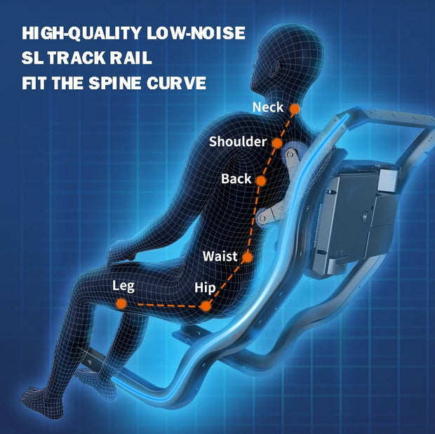 MT339 4D Massage Chair with Electric Extendable Footrest, Zero Gravity, and Touch Screen Controls