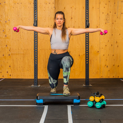 Dumbbells Set with Rack - 3 Pairs of Neoprene Free Weights with Stand