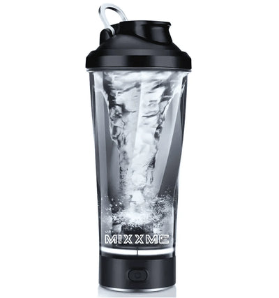 Black Premium Electric Protein Mixer Bottle - 24 Oz Portable Mixer Cup