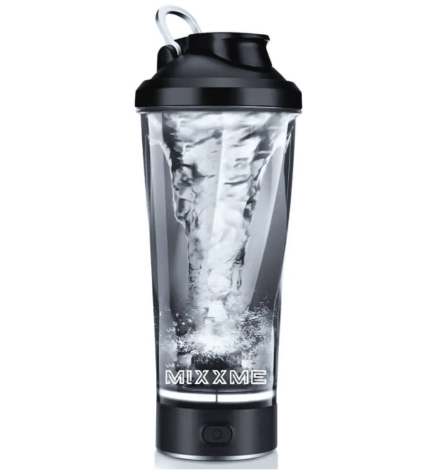Black Premium Electric Protein Mixer Bottle - 24 Oz Portable Mixer Cup