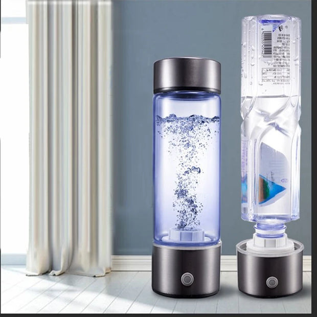 500ML Portable Hydrogen Generator Water Ionizer - Rich Hydrogen Alkaline Bottle