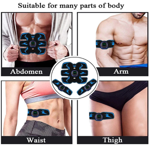 Remote Controller EMS Muscle Stimulator - Smart Electric Fitness Trainer for Abdominal Training & Weight Loss