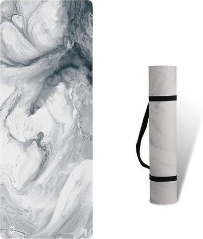 Yoga Mat with Strap - Extra Wide 72x24 Inch, Extra Thick 1/4 & 1/3 Inch, Eco-Friendly Yoga Mat
