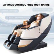MT339 4D Massage Chair with Electric Extendable Footrest, Zero Gravity, and Touch Screen Controls