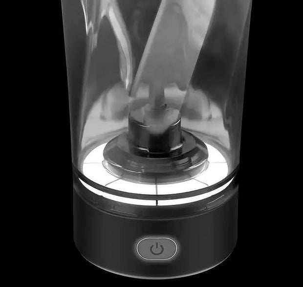 Black Premium Electric Protein Mixer Bottle - 24 Oz Portable Mixer Cup
