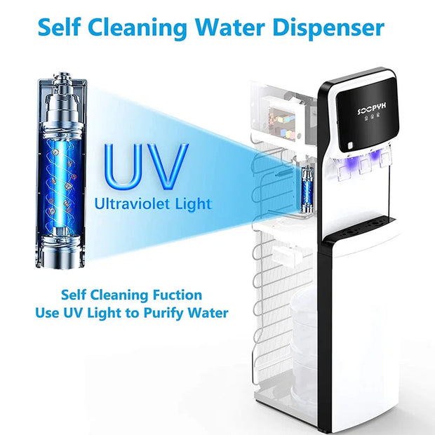 UV Self Cleaning Water Dispenser Cooler - Bottom Load with 3 Temperatures