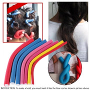 Professional Flexi Rods Hair Roller Foam Curler Set - 10 Pcs Pack (Random Colors)
