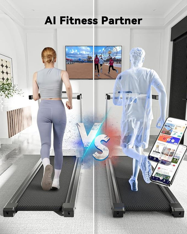 3 in 1 Folding Treadmill - Powerful 3.5 HP Motor, 6% Incline, 10 MPH Speed Range