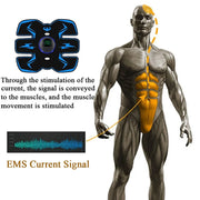 Remote Controller EMS Muscle Stimulator - Smart Electric Fitness Trainer for Abdominal Training & Weight Loss