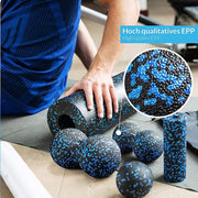 Fascia Massage Foam Rollers Fitness Balls Set - EPP High-Density Double Lacrosse Ball for Deep Muscle Tissue Training