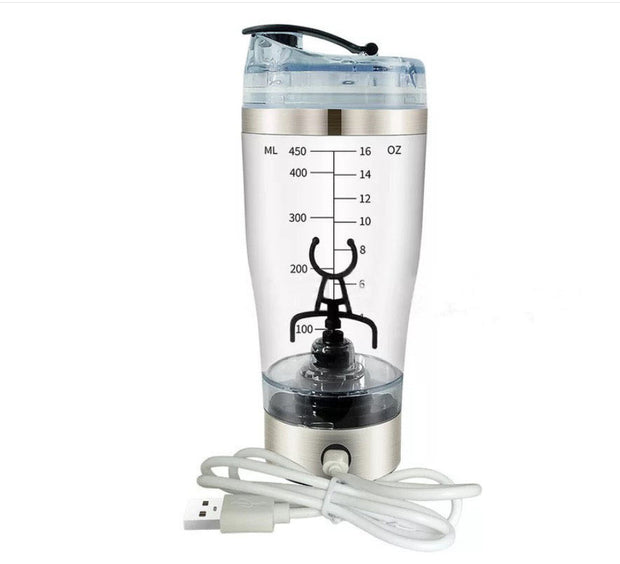Electric Protein Shake Stirrer USB Shake Bottle - Milk Coffee Blender for Sports & Fitness