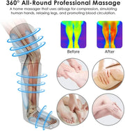 360° Foot Air Pressure Leg Massager - Promotes Blood Circulation & Muscle Relaxation