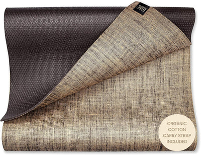 Organic Yoga Mat - Natural Jute, Non-Slip, Eco-Friendly Yoga Mat with Carrying Strap (72” x 24” x 5mm)