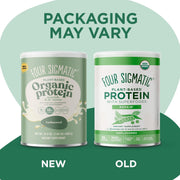 Organic Plant-Based Protein Powder - Unflavored with Lion’s Mane, Chaga, Cordyceps, and More (16.9 Oz)
