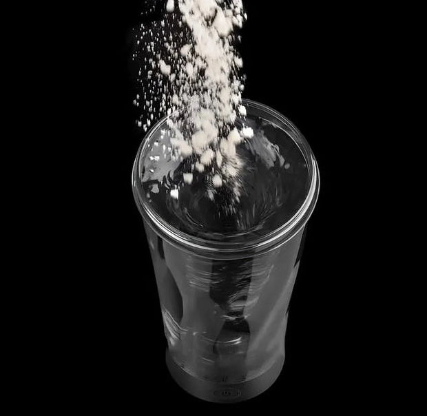 Black Premium Electric Protein Mixer Bottle - 24 Oz Portable Mixer Cup