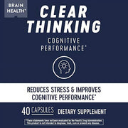 Clear Thinking Cognitive Performance - Ashwagandha, Reduces Stress, Supports Cognitive Performance (40 Capsules)