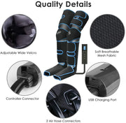 360° Foot Air Pressure Leg Massager - Promotes Blood Circulation & Muscle Relaxation
