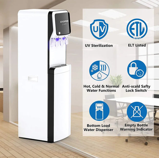 UV Self Cleaning Water Dispenser Cooler - Bottom Load with 3 Temperatures