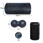 Fascia Massage Foam Rollers Fitness Balls Set - EPP High-Density Double Lacrosse Ball for Deep Muscle Tissue Training