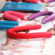 Professional Flexi Rods Hair Roller Foam Curler Set - 10 Pcs Pack (Random Colors)