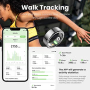 Smart BLE Ring - Multi-Sport Modes, Heart Rate, Blood Oxygen Monitor, IP68 & 5ATM Waterproof