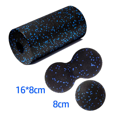 Fascia Massage Foam Rollers Fitness Balls Set - EPP High-Density Double Lacrosse Ball for Deep Muscle Tissue Training