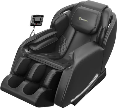 Massage Chair - Full Body Zero Gravity SL-Track Shiatsu Massage Recliner, Favor-06 Black