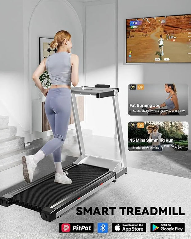 3 in 1 Folding Treadmill - Powerful 3.5 HP Motor, 6% Incline, 10 MPH Speed Range