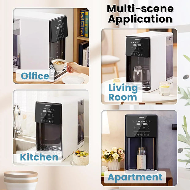 5 Stage UV RO Countertop Water Filtration System - Instant Hot Water - Countertop Reverse Osmosis