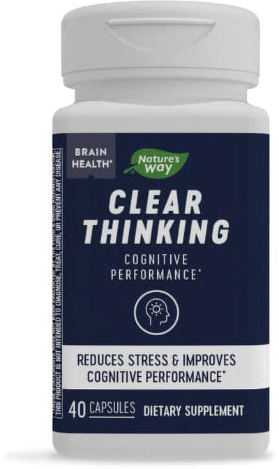 Clear Thinking Cognitive Performance - Ashwagandha, Reduces Stress, Supports Cognitive Performance (40 Capsules)