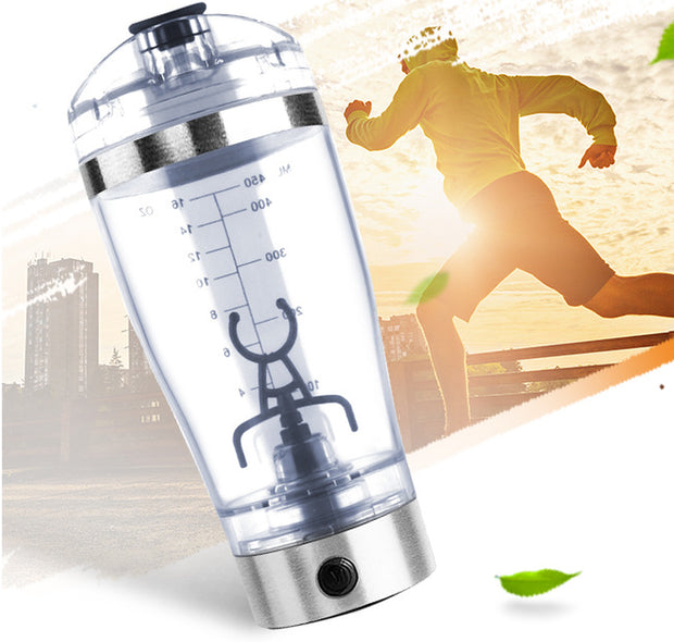Electric Protein Shake Stirrer USB Shake Bottle - Milk Coffee Blender for Sports & Fitness